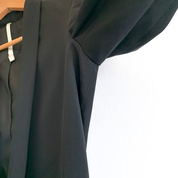 Truth and Pride 100% Silk Classic Open Front Blazer in Solid Black Size XS - Picture 4 of 10